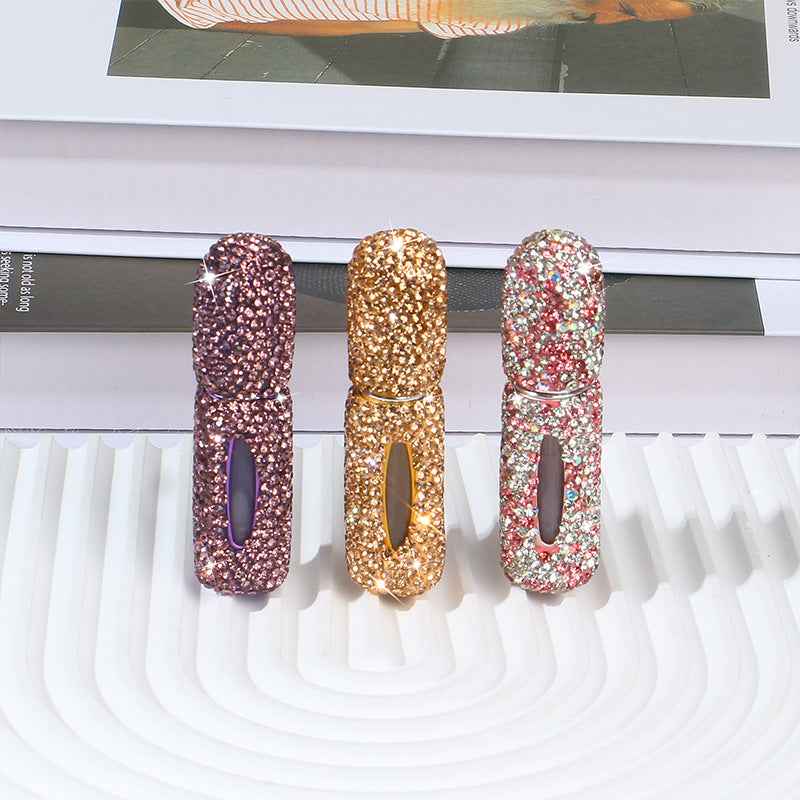 Diamond Dazzling Mini Perfume Bottle — 5ml Rhinestone Refillable Fragrance F09