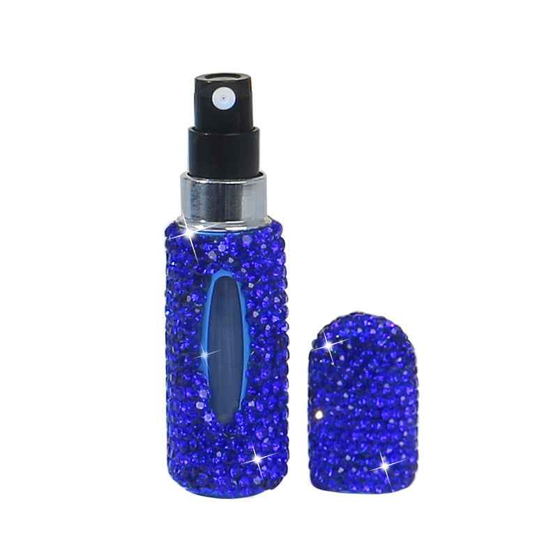 Diamond Dazzling Mini Perfume Bottle — 5ml Rhinestone Refillable Fragrance 5ml Blue F09