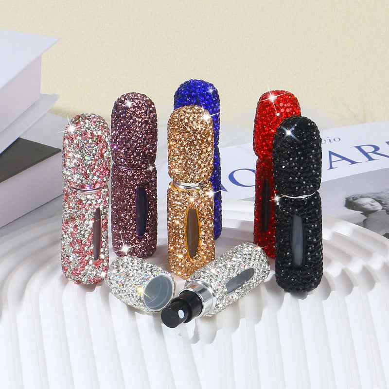 Diamond Dazzling Mini Perfume Bottle — 5ml Rhinestone Refillable Fragrance F09
