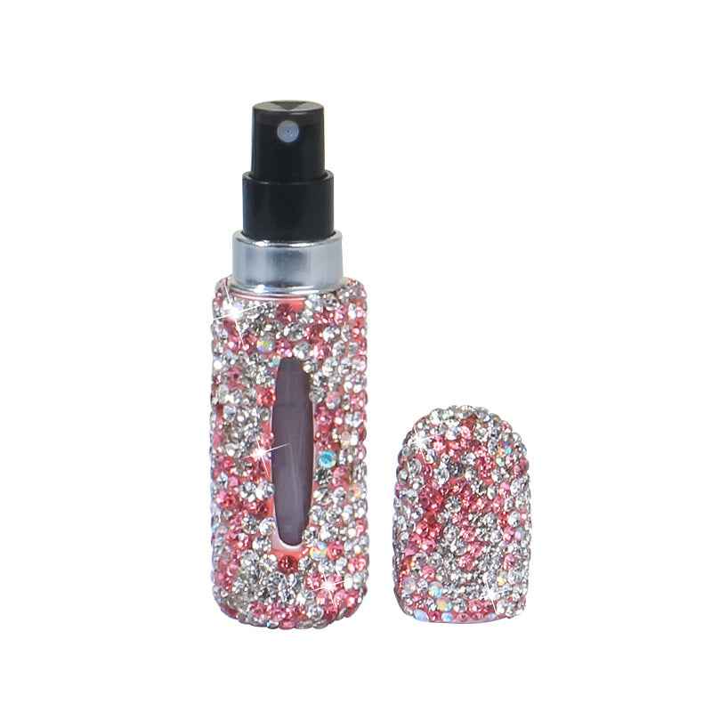 Diamond Dazzling Mini Perfume Bottle — 5ml Rhinestone Refillable Fragrance 5ml pink F09