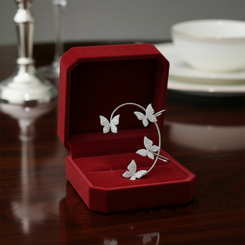 Butterfly Ear Clip & Ear Hook Earrings — Women’s Fashion Jewelry F09