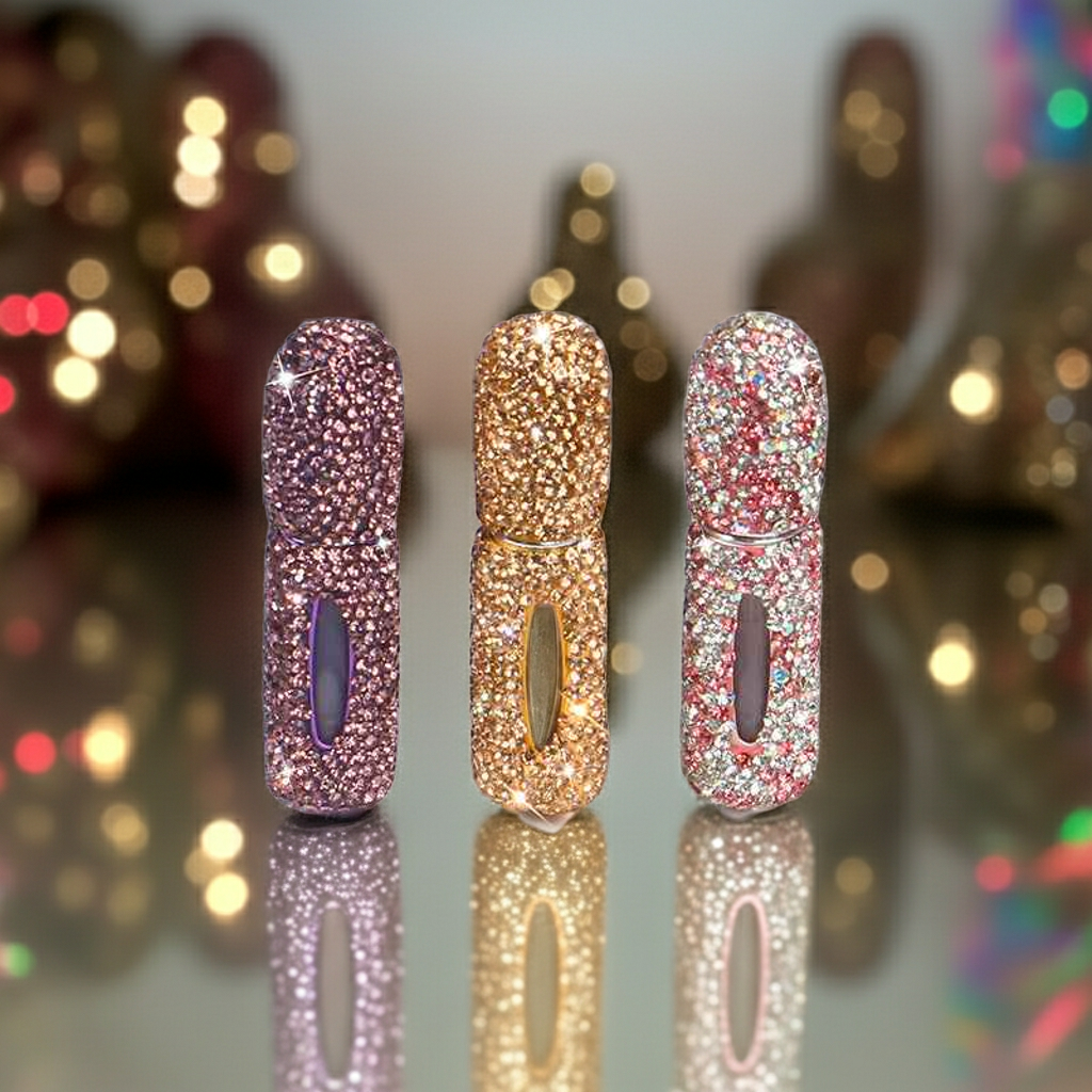 Diamond Dazzling Mini Perfume Bottle — 5ml Rhinestone Refillable Fragrance